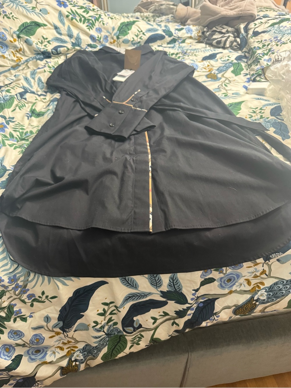 Burberry Black Tie-Waist Shirt Dress - Picture 10 of 16